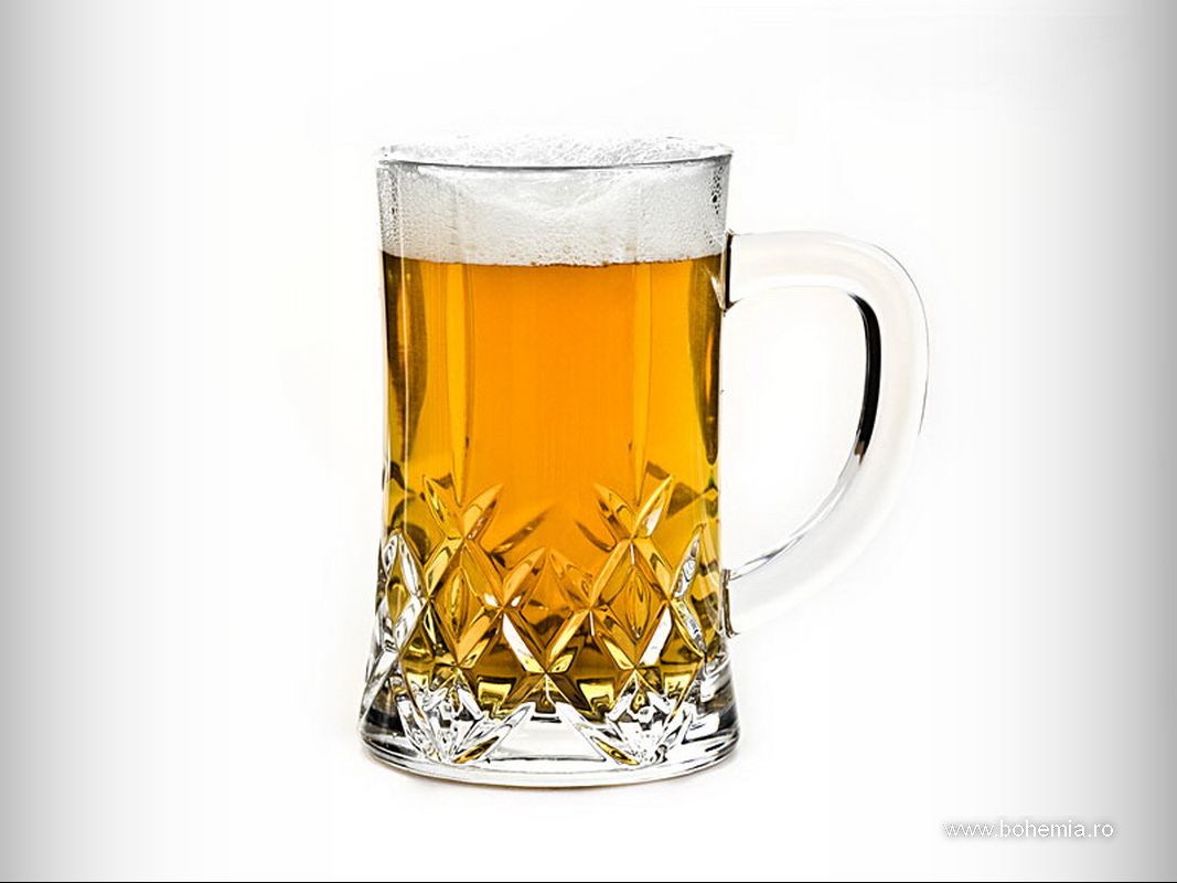BEER GLASS BOHEMIA CRYSTAL- SHEFFIELD
